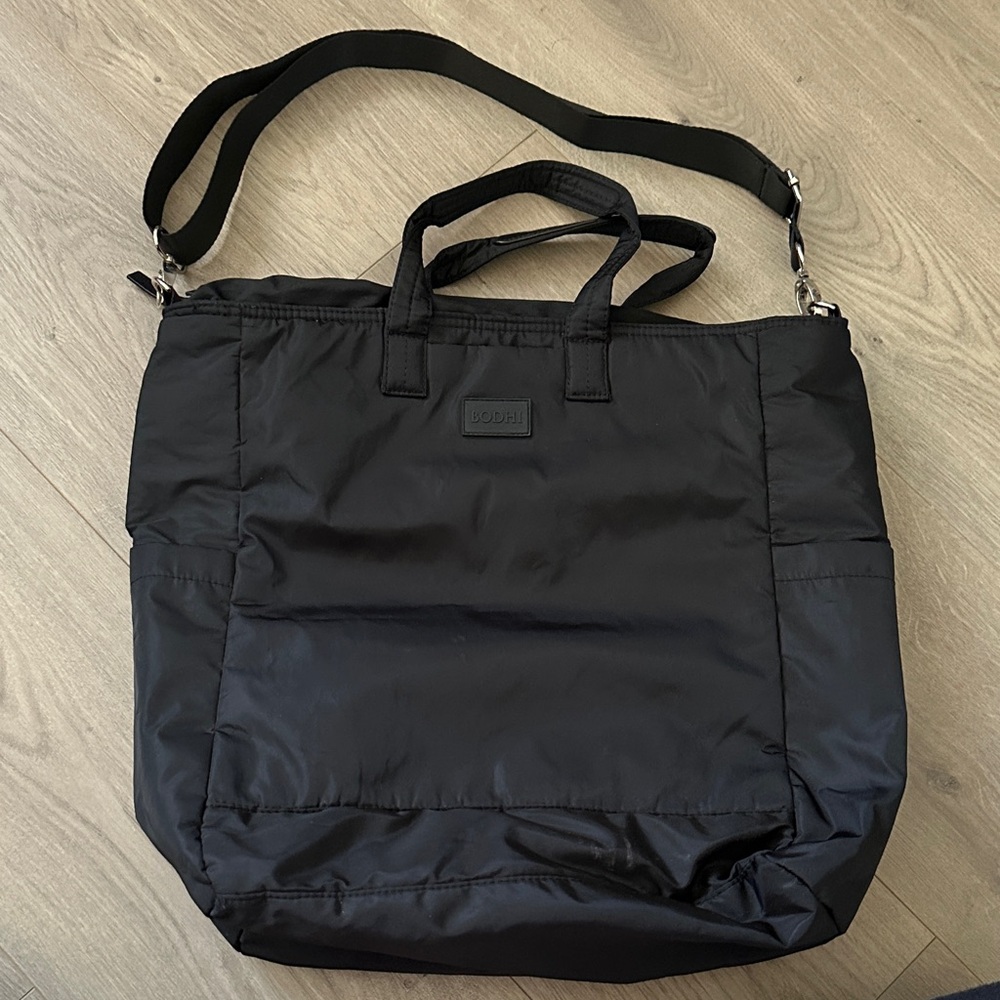 Black Nylon Tote Bag